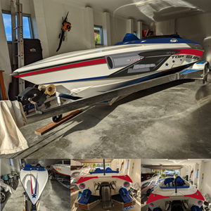 Race Boat 'Top Gun' Wrap | Graphic Design by design.bb