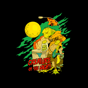 Creatures of the Night (an ET under street lights earning a living) | T-shirt Design by delegacydesign