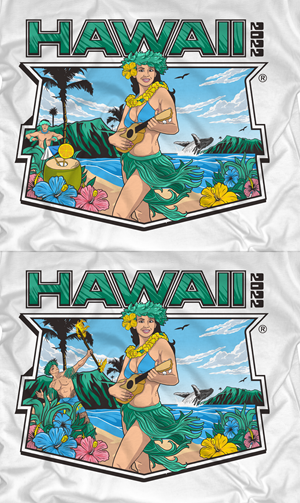 Hirsch Hawaii Shirt (MAUI) | T-shirt Design by Yakuza20