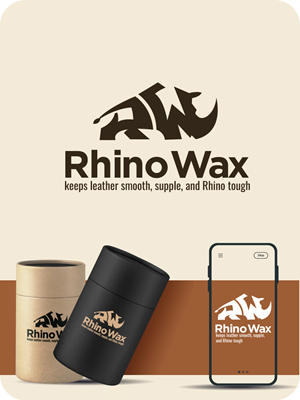 Rhino Wax | Logo Design by adigoofy 2