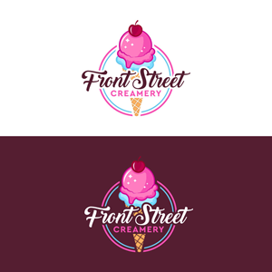 Front Street Creamery | Logo Design by Amethystica