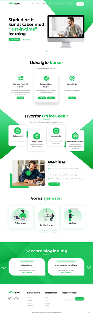 OfficeGeek.dk Frontpage design | Web Design by pb