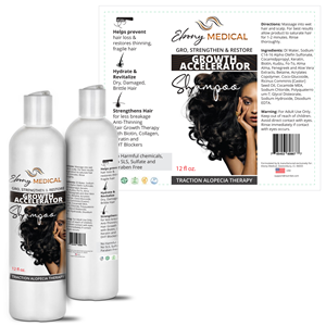 Ebony Medical Shampoo Label | Graphic Design by Sajal Samaddar