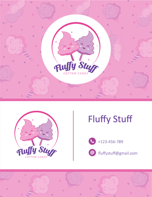 Fluffy  Stuff Cotton Candy | Visitenkarten-Design von Uresha