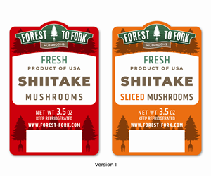 Retail Product Label mushrooms | Grafik-Design von Emmi