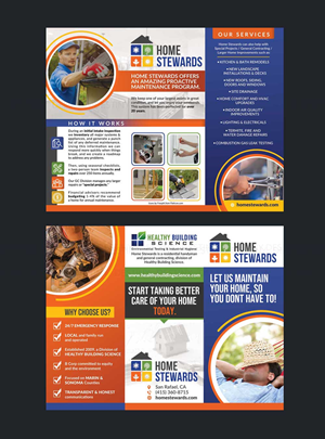 Home Stewards Brochure - marketing an innovative home maintenance subscription program | Flyer Design by DA.