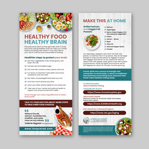 Healthy Food Healthy Brain Rack Card | Flyer Design by ZeneFashions