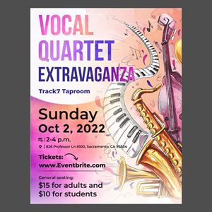 VoCal Quartet Extravaganza | Flyer Design by ecorokerz