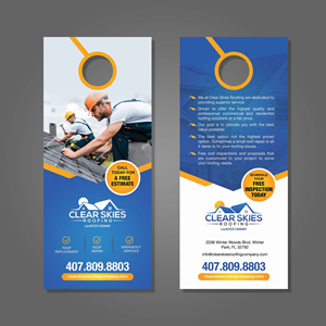 Roofing company needs a door hanger designed. | Flyer Design by aspiremedia