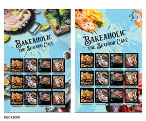 local fusion seafood restaurant seeking for design for mural wall posters | Graphic Design by oltredisegno