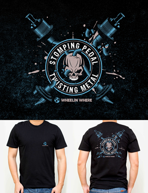 stomping Pedal and twisting Metal shirt | T-shirt Design by Futuristic_Design