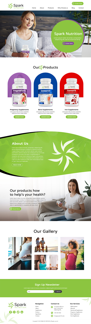 Web Design by MAHABA for Spark Nutrition | Design: #28955355