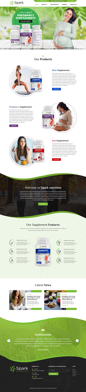 Web Design by pb for Spark Nutrition | Design: #28955316