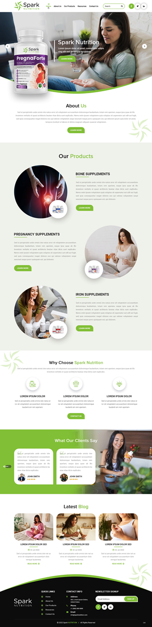 Web Design by pb for Spark Nutrition | Design: #28955321