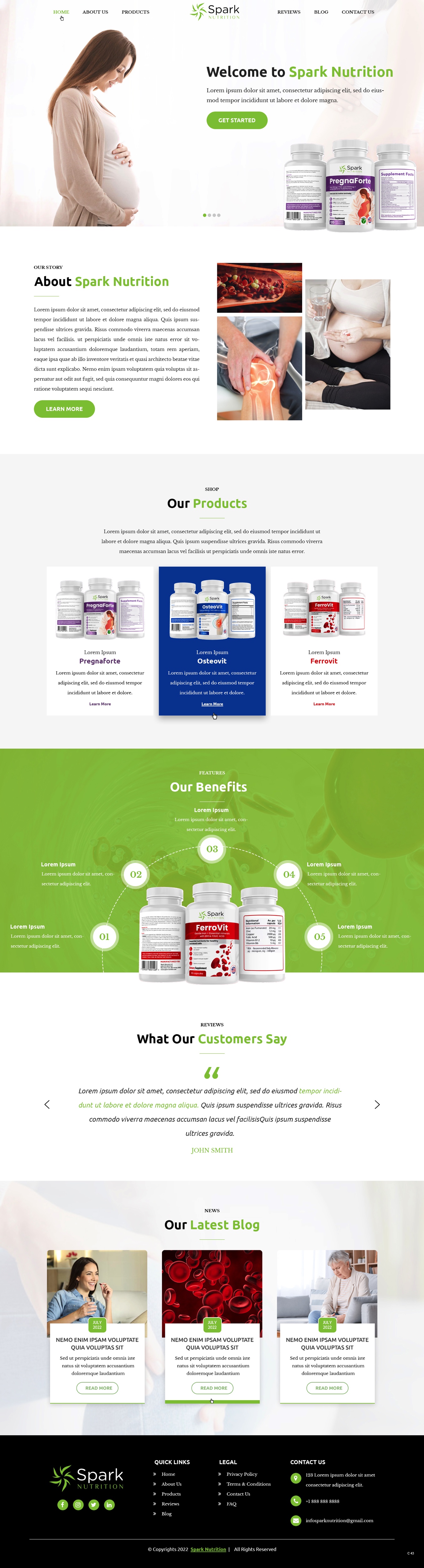 Web Design by pb for Spark Nutrition | Design #28955322