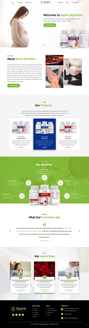 Web Design by pb for Spark Nutrition | Design: #28955322