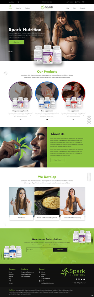 Web Design by pb for Spark Nutrition | Design: #28955323