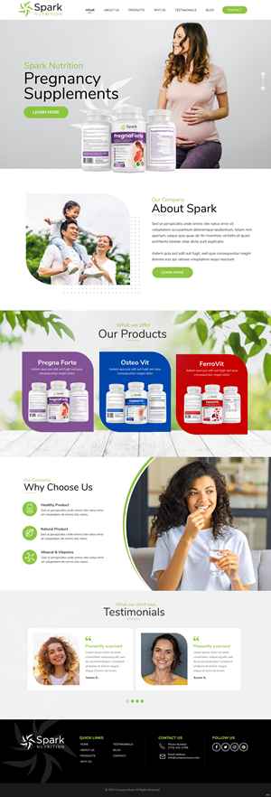 Web Design by pb for Spark Nutrition | Design: #28955331