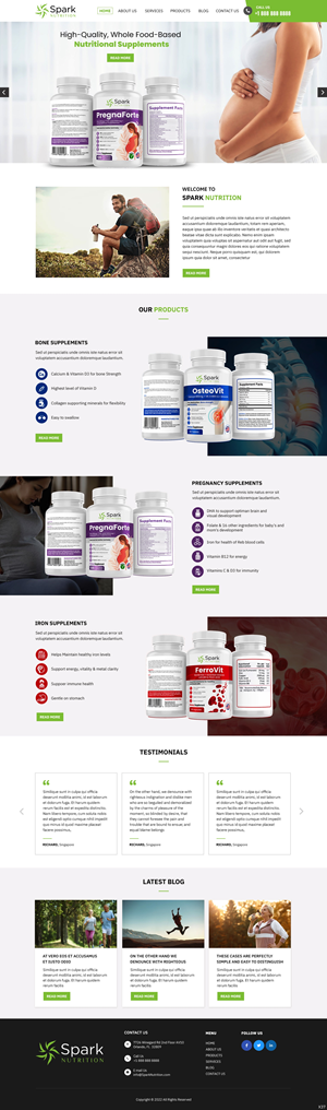 Web Design by pb for Spark Nutrition | Design: #28955332