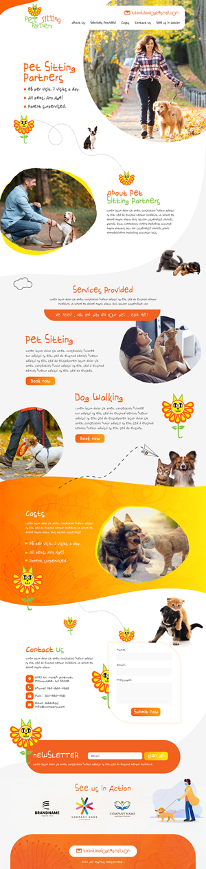 Playful Website Design Needed Pet Sitting and Dog Walking Business | Web-Design von MAHABA