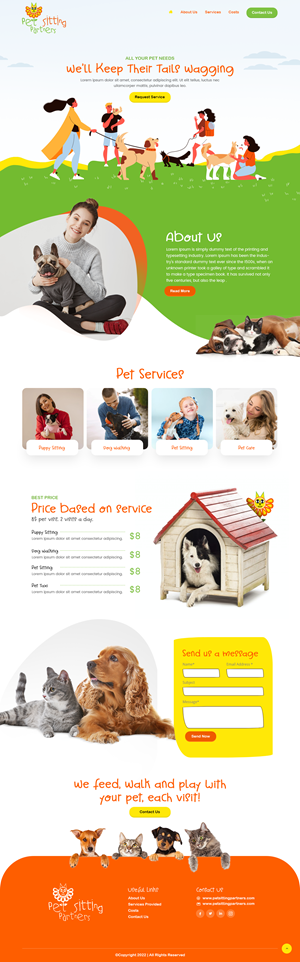 Playful Website Design Needed Pet Sitting and Dog Walking Business | Web Design by nzdesigners