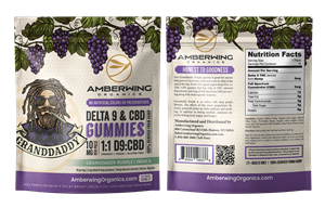 CBD / D9 Gummy packaging re-branding (Mimosa & Granddaddy Purple) | Graphic Design by SAI DESIGNS