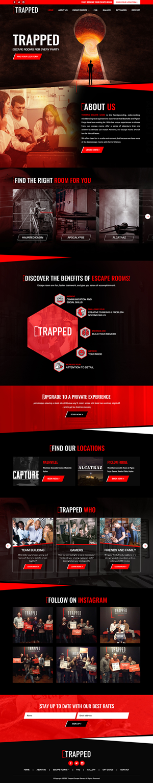 New website for our Escape Room | Web Design by Titan Eagle