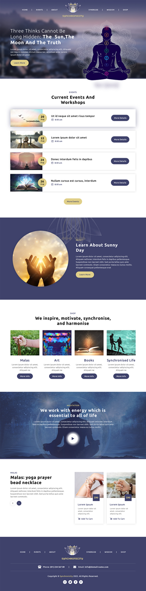 Serene Spiritual Website Wanted for World Wide Organisation | Web-Design von Sujit Banerjee