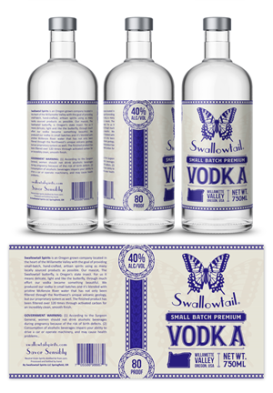 Swallowtail Vodka label redesign | Etikett-Design von SAI DESIGNS