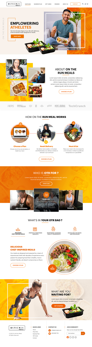 Prepared Meal Delivery Website | Web Design by Blue Sparrow