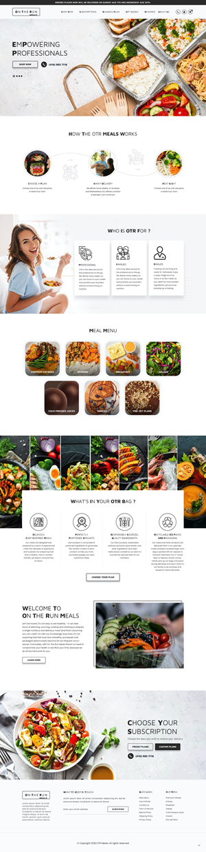 Prepared Meal Delivery Website | Web-Design von pb