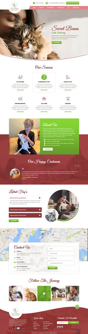 Cat sitting business Web Design Project *** | Web-Design von Rising Stars