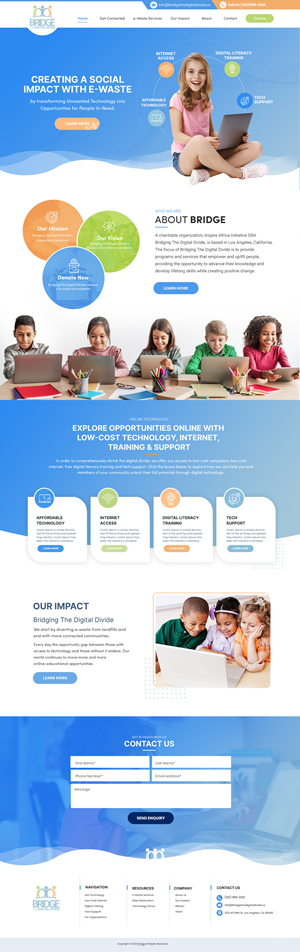 Bridge The Digital Divide | Web Design by Blue Sparrow