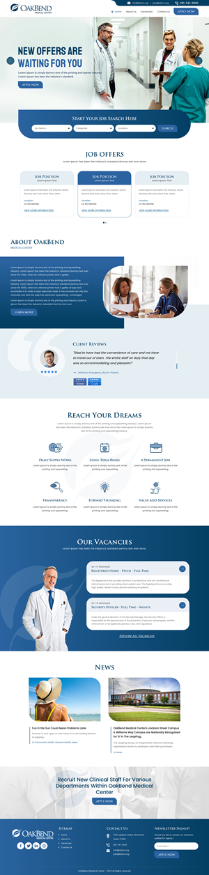 Website Landing Page for Medical Recruitment | Landing Page-Design von rightway