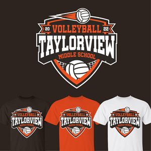 Taylorview Middle School Volleyball | T-shirt Design by OR-PiXEL STUDIO ™