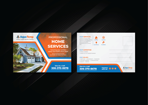 Home Services (heating, cooling, electrical, plumbing) postcard design | Postcard Design by artbitin