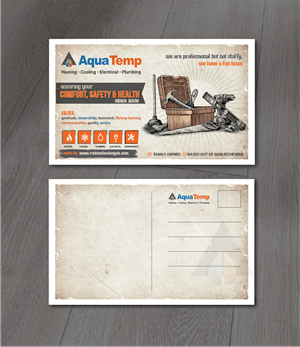 Home Services (heating, cooling, electrical, plumbing) postcard design | Postkarten-Design von alex989