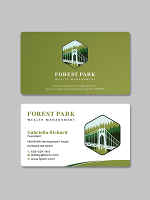 Forest Park Wealth Management  | Business Card Design by Creative Moon Design