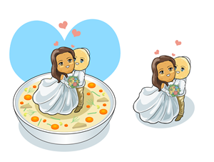 Sharon & Stuart Wedding Characters | Character Design by Yakuza20