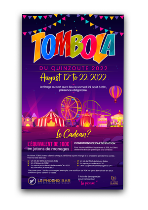 TOMBOLA DU QUINZOUTE 2022 | Flyer Design by ZeneFashions