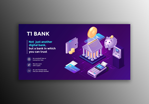 A banner for a fully digital bank. | Banner Ad Design by ecorokerz