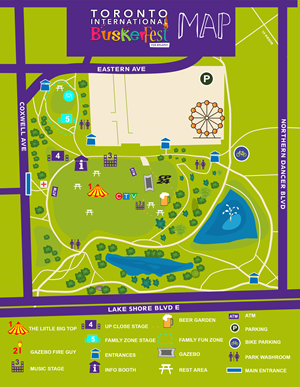 Street Performer Festival  Site  Map | Grafik-Design von Lotus Graphics