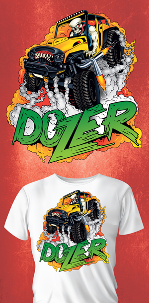 DOZER CHARACTER | T-shirt Design by ally designs