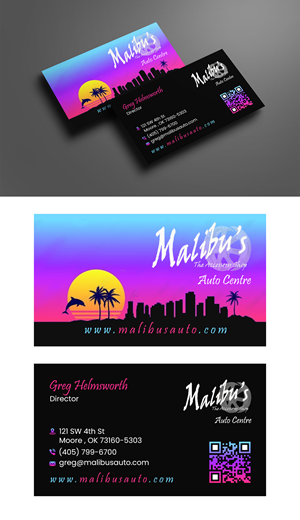 Malibu's Auto Center | Business Card Design by ZeneFashions