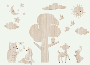 Forest Scene Wall Hangings for Child's Room | Illustration-Design von widyaguna