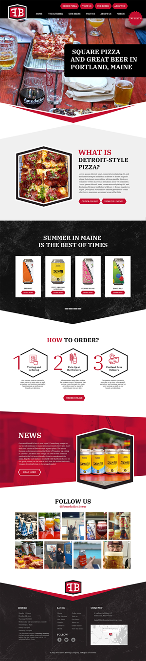 Foundation Brewing Company New Website with Food Ordering | Web-Design von MAHABA