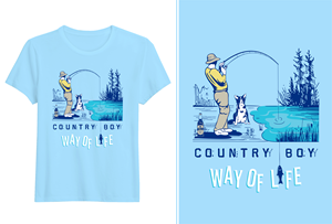 fishing apparel company needs t-shirt design (Country boy way of life) | T-Shirt-Design von GREEN SENTHIL