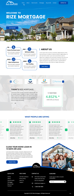 Logo & Responsive Website Design for Mortgage Company | Web Design by pb