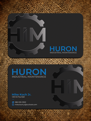 Business Card Design by Graphixpointt for Huron Industrial Maintenance  | Design: #29176314