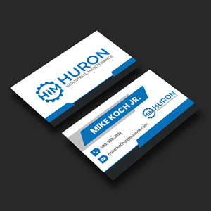 Business Card Design by madhushan_one for Huron Industrial Maintenance  | Design #29180188